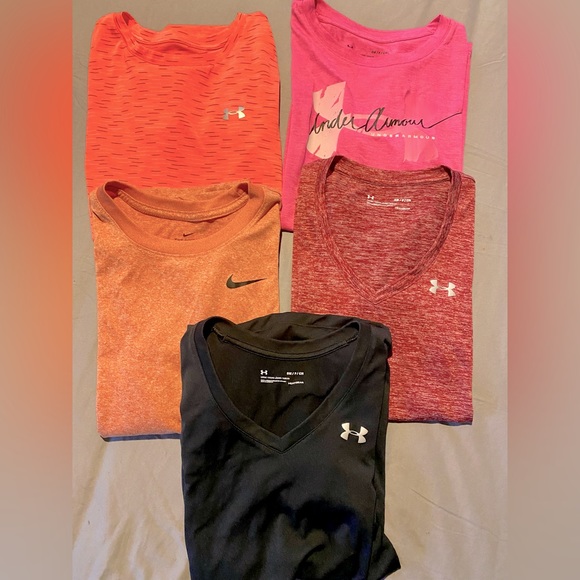 Bundle!!  4 Underarmour -dry fit shirts. Brand new. 1 Nike dry fit tee too. - Picture 1 of 1